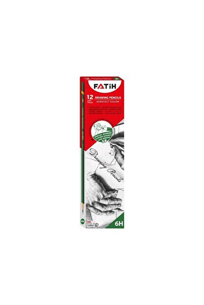 FATİH KALEM قلم رصاص فاتح درجة 6، علبة تحتوي على 12 قلمًا