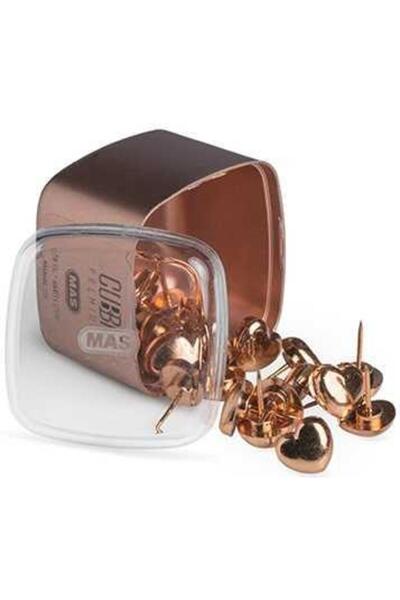 Mas Cubbie Harita Çivisi Premium Kalp Rosegold 1318