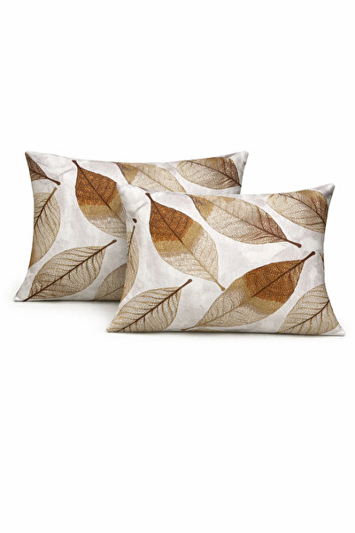 mihriban Σετ 2 μαξιλαροθήκες με σχέδιο φύλλων 50x70 εκ.