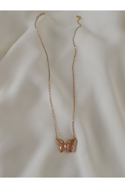fabjewelleryy Kelebek figürlü çelik kolye