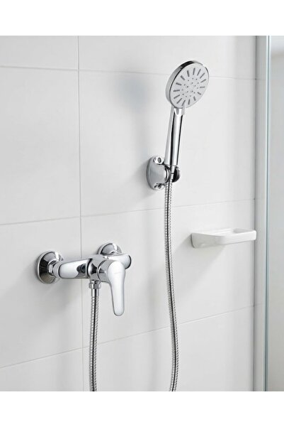 Kanonik Education Σετ ντους χειρός 4 λειτουργιών με σπιράλ σωλήνα και κρεμάστ...