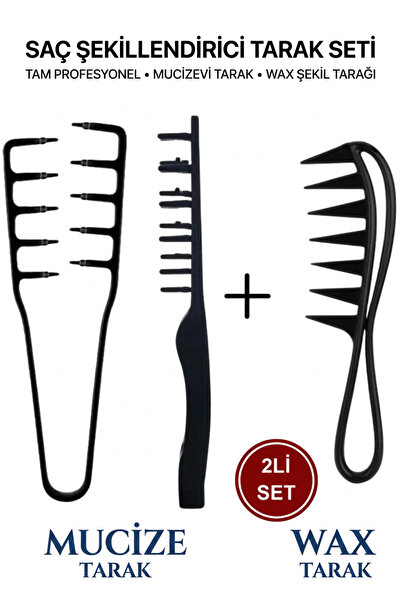 KozMood Miraculous Comb and Styling Wax Comb Σετ χτένας για styling μαλλιών 2...