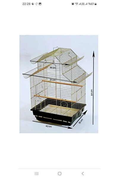 KAYA KAFES VE PETSHOP ÜRÜNLERİ BÜYÜK BOY ÇEKMECELİ GOLD GRİ EV TİPİ KAFES