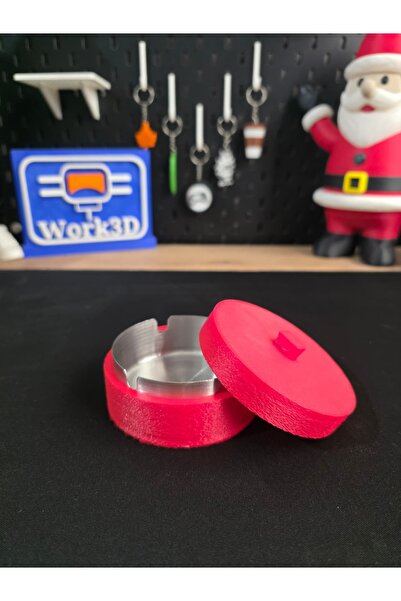 WORK3D Premium Kokusuz Küllük Kutusu – Metal Küllük Dahil, Sessiz & Şık Tasarım