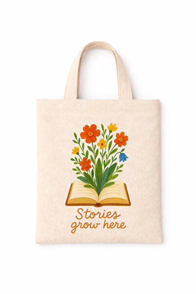 FANA Book Bag Colorful Slogan Printed Mini Canvas Tote Bag