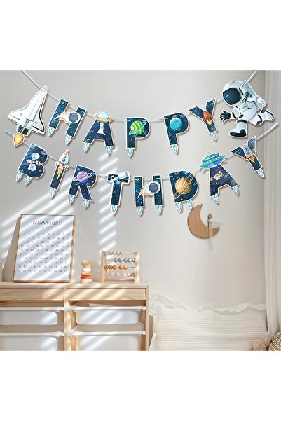 Generic Brand Space Themed Banner Birthday Decoration
