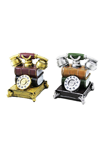 Marsilyan Κουμπαράς με Τηλέφωνο και Αρχαία Κούκλα Vintage Διακοσμητικό Ειδώλι...