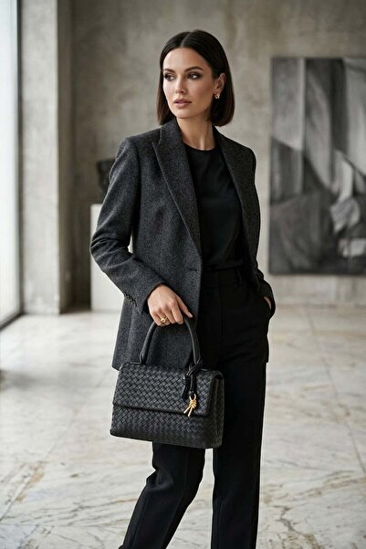 DSN B37162 Γυναικεία τσάντα χειρός και ώμου Μαύρη