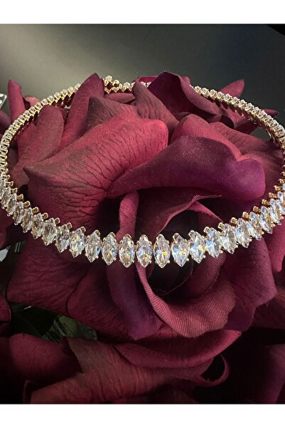MONVEJEWELS Zirkon Taşlı Gold Kolye