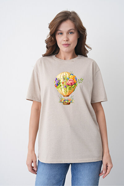 TREND EMMODA Tricou de damă, în stil de vară, inspirat de primăvară, cu impri...