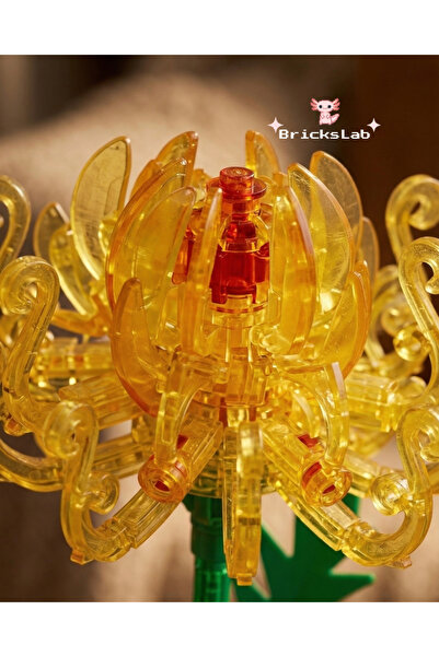 FLORİST Lego Çiçek Yapım Seti Dekoratif Lego Sevgiliye Hediye Yapay Çiçek Mod...