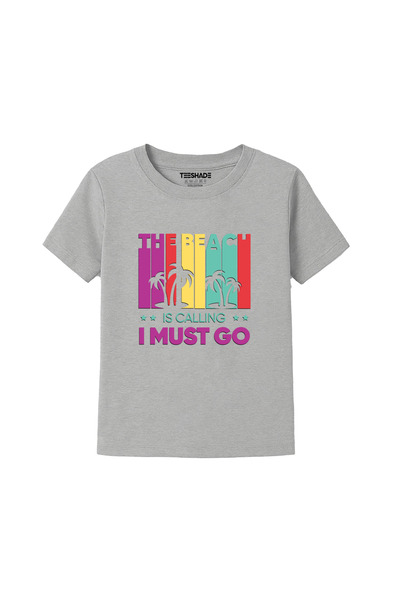 Yoo Street The Beach Is Calling T-Shirt for Unisex Kids 100% Cotton, Multiple...
