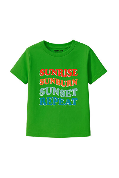 Yoo Street Sunrise Sunburn Sunset Repeat T-Shirt for Unisex Kids 100% Cotton ...
