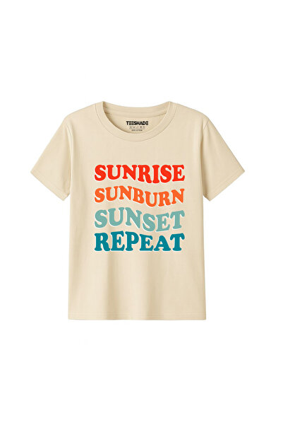 Yoo Street Sunrise Sunburn Sunset Repeat T-Shirt for Unisex Kids 100% Cotton ...