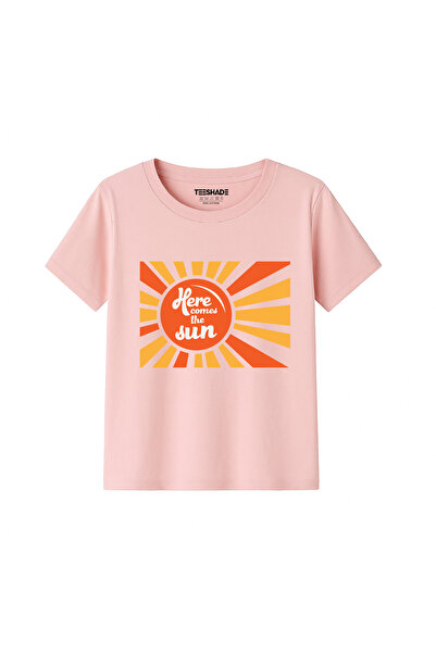 Yoo Street Here Comes The Sun T-Shirt for Unisex Kids 100% Cotton, Multiple C...