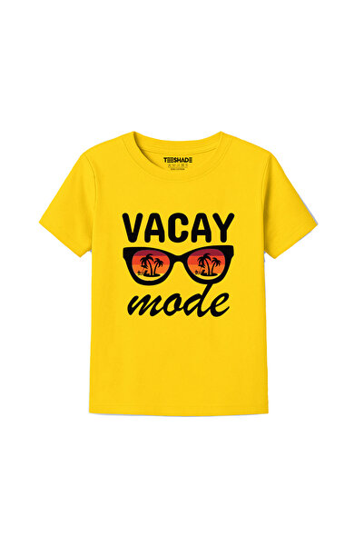 Yoo Street Vacay Mode On T-Shirt for Unisex Kids 100% Cotton, Multiple Colors...