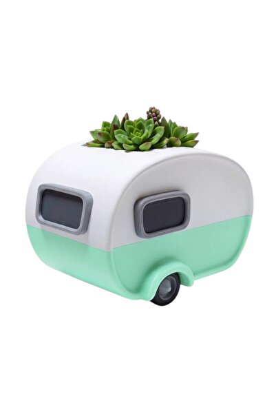 Mescolare Mini Karavan Saksı & Organizer Dekoratif Çok Amaçlı Kalemlik Diş Fı...
