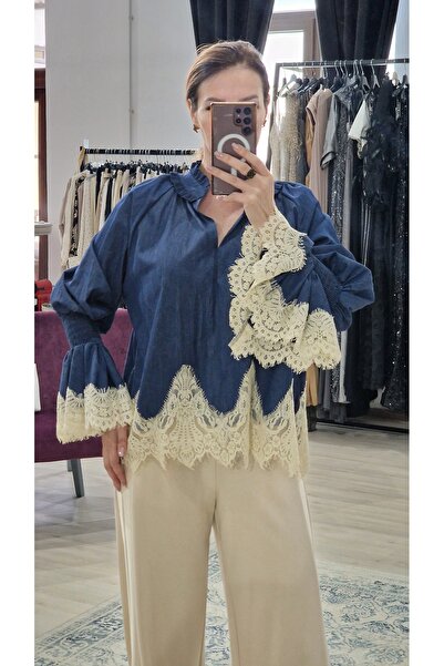 OEM Women’s One Size Lace Blouse – Elegant Lace Top, Stretch Fit, Casual & Ch...