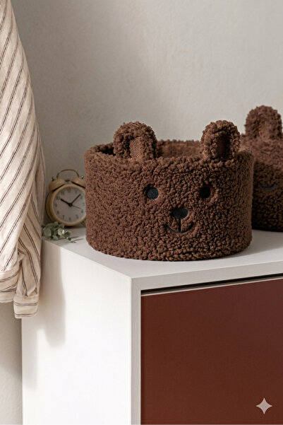 Cherry Bloom Cotton Λούτρινο Καλάθι Χαρούμενο Αρκουδάκι