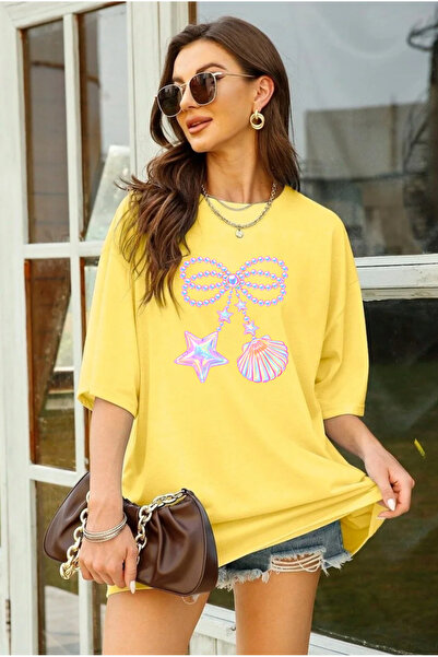 SUNFREE Γυναικείο μπλουζάκι με στάμπα ΠΕΤΡΑΙΑ ΚΟΡΔΕΛΑ, μεγάλου μεγέθους, με κ...