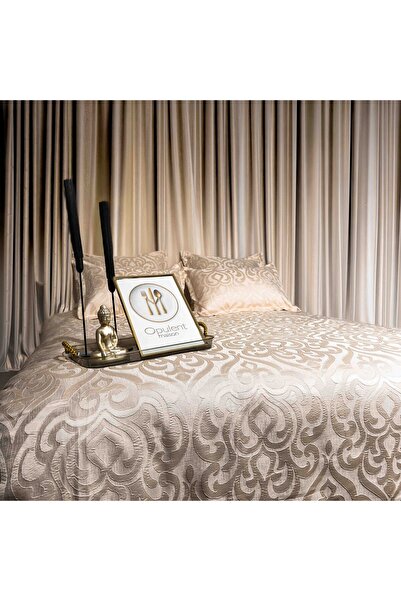 Sonia-home Εξαμελές σετ κλινοσκεπασμάτων πολυτελείας, κομψό, κρεμ, κεντημένο,...