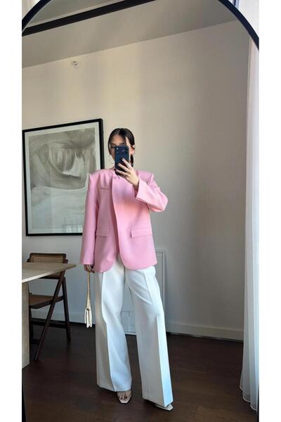 ALVOR Kruvaze Kesim Asimetrik Düğmeli Vatkalı Blazer Ceket