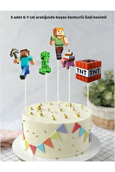 Sinek Kupası Tasarım Minecraft tematski ukras za tortu, pribor za rođendansku...