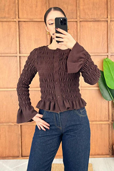 Noa&Noa Γυναικεία Μπλούζα Gipeli – Κομψό Τοπ με Βολάν και Κουμπιά