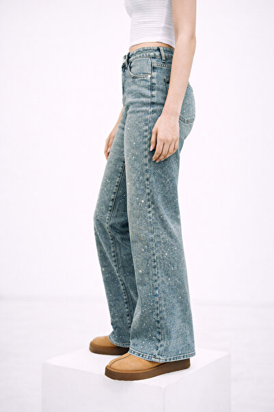 ARMY STORE Γυναικεία τζιν μπότκατ με σχέδιο βοτσαλωμένων πέτρων – Καθημερινά ...