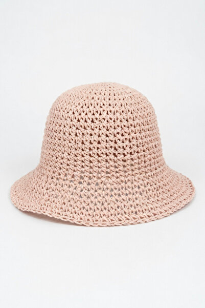 Mollycrush Γυναικείο ροζ καλοκαιρινό πλεκτό καπέλο bucket |   Αντηλιακό Trend...