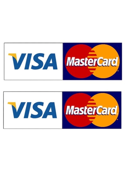 Oracal Σετ 2 μαγνητών με λογότυπο Visa και Mastercard, για ταξί, ανθεκτικά, 1...