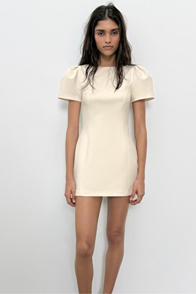 Noi Belis Μίνι Φόρεμα με Μανίκια Μπαλόνια Υφαντό SS26EL0017