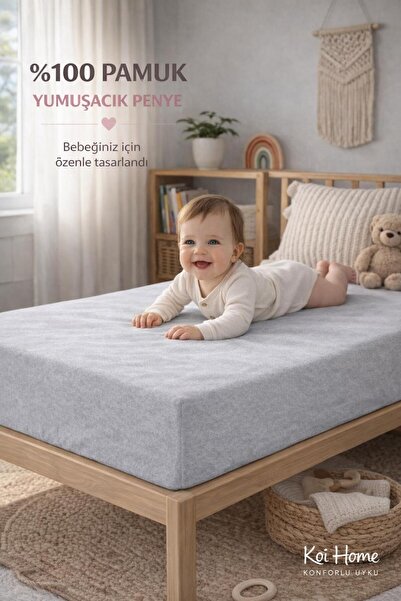 Koi Home 100% Combed Cotton, Elastic Baby Sheet, Mother's Side, Park Crib She...