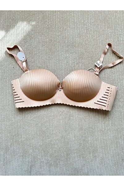 Shenoor Lingerie Lazer Kesim El Destekli Jakarlı Straplez Sütyen
