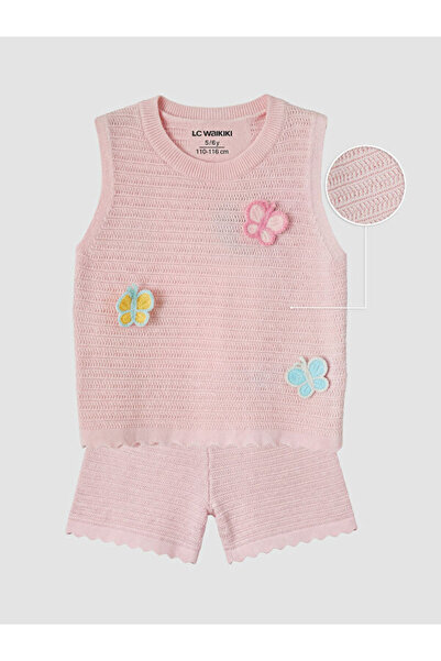 LC Waikiki Quality Pieces from Çelebi Store: Embroidered Girls' Knitwear Set