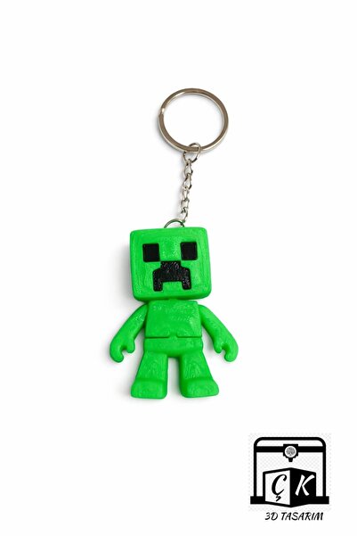 ÇK 3D TASARIM MİNECRAF FİGÜR CREEPER ANAHTARLIK ÇANTA SÜSÜ