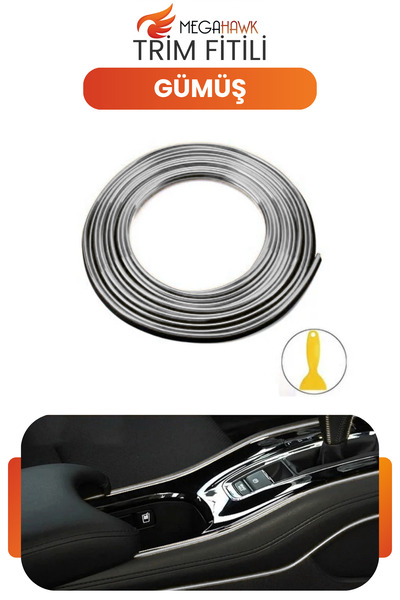 MEGAHAWK Trim Fitili Silver Car Interior Decorative Strip Decoration between ...