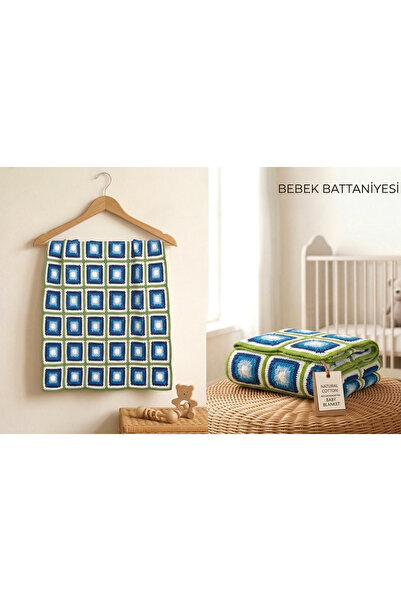 TP Collection El Örgüsü Bebek Battaniyesi ,Çok Renkli Pamuk Astarlı Handmade ...