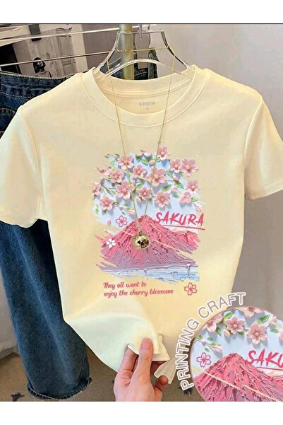 DİVİN ΚΑΛΟΚΑΙΡΙΝΟ ΜΟΝΤΕΛΟ νέας σεζόν με στάμπα υφασμάτινο μπλουζάκι Oversize