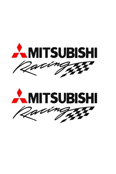 Oracal Σετ 2 αυτοκόλλητα αυτοκινήτου, διακοσμητικά, Mitsunishi Racing, μαύρο-...