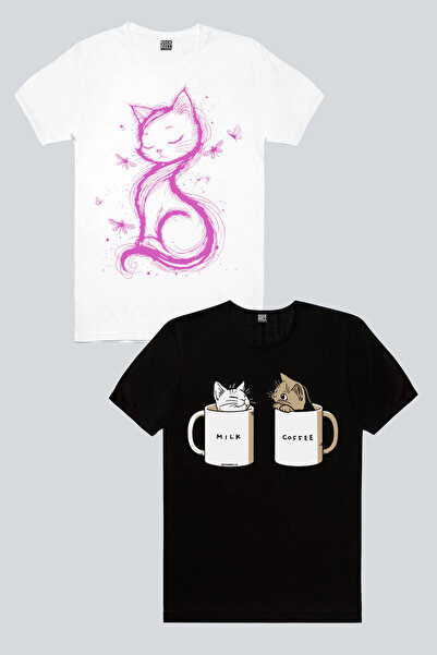 ROCKANDROLL Cat Princess White, Milky Plain Black Πακέτο Οικολογικών Γυναικεί...