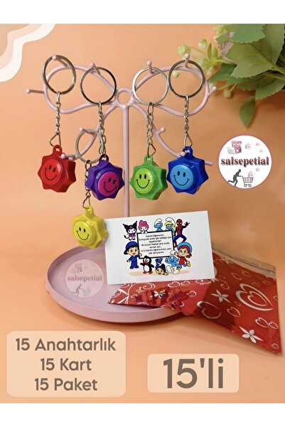 Salsepetial 15’li Emoji Anahtarlık Hediyelik Hediye Paketli Notlu Emoji Anaht...