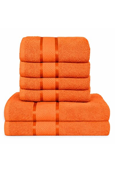 OEM Комплект от 6 хавлии за баня, памучни, едноцветни, 400 гр/м², 30x50см/50x...