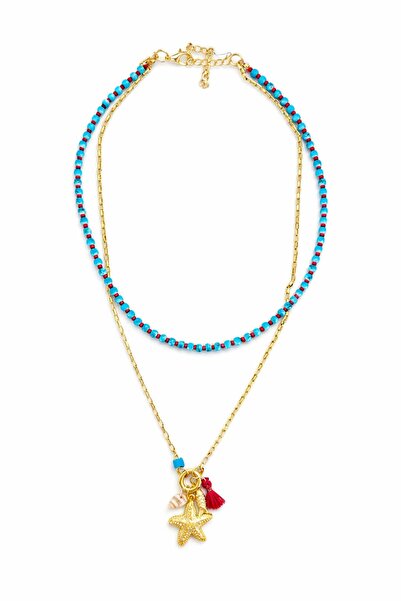 CHARMLUCKY DENİZ CHARM 2Lİ MAVİ KOLYE