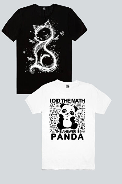 ROCKANDROLL Cat Princess Black, Panda Answer Πακέτο με 2 γυναικεία μπλουζάκια...