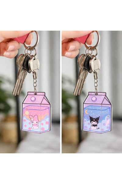 Luxmon Σετ μπρελόκ για ζευγάρια και διακοσμητικό τσάντας με χαριτωμένο σχέδιο...