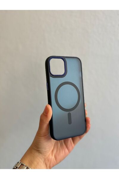 KaffCase iPhone 15 Uyumlu Kamera Çıkıntılı Magsafe Şarj Destekli Yumuşak Kena...