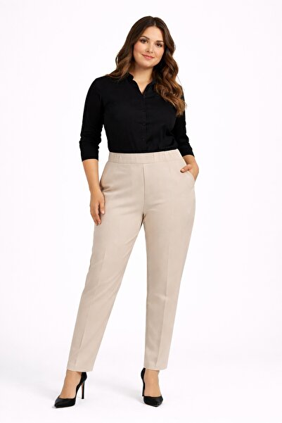 Nazal Γυναικείο υφασμάτινο παντελόνι με ελαστική ζώνη BGL-ST05283