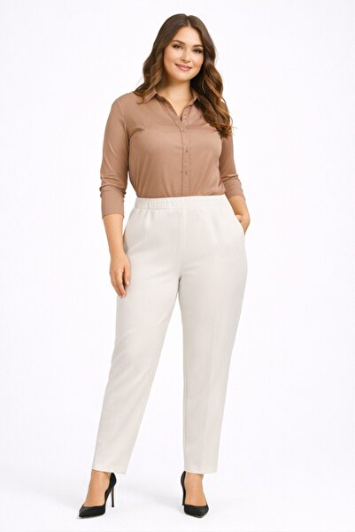 Nazal Γυναικείο υφασμάτινο παντελόνι με ελαστική ζώνη BGL-ST05283