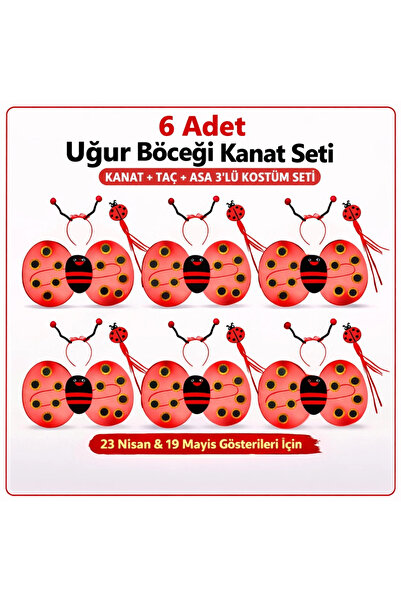 OSKA GLOBAL 639Li Ladybug Costume Set – Wing Crown Scepter